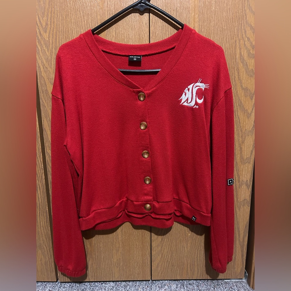 WSU Cropped Cardigan